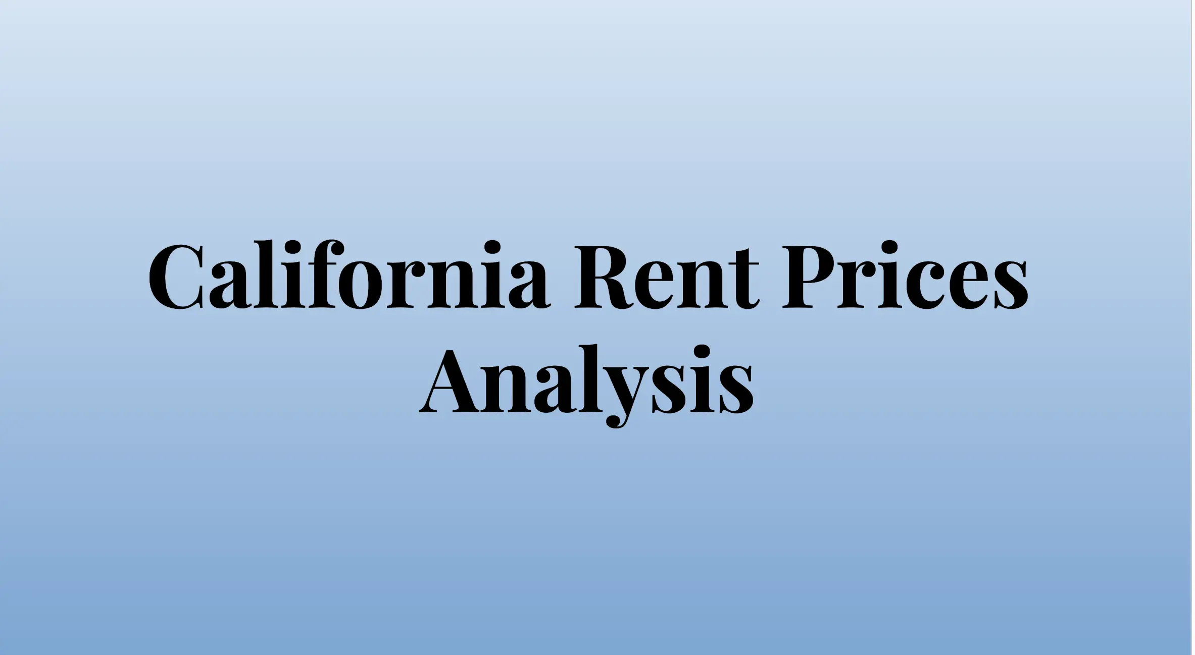 CA Rent Prices